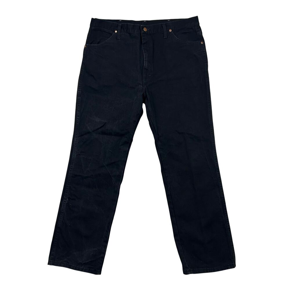 Wrangler 936WBK Cowboy Cut Jeans Mens 38x30 Black Denim Slim Fit Western